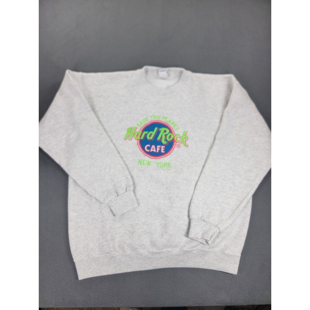 Vintage Hard Rock Cafe Sweatshirt Mens‎ XL New York Save The Planet Crewneck 90s